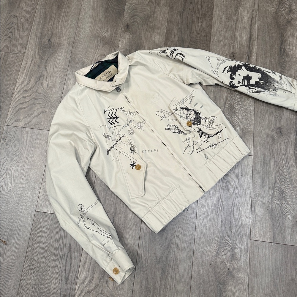 Burberry Sketch Print Harrington Jacket